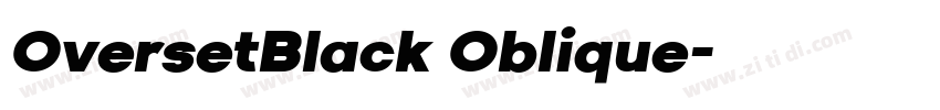 OversetBlack Oblique字体转换